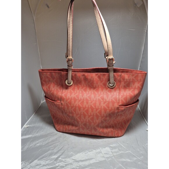 Rare Y2K Michael Kors Burnt Orange Tote Purse Bag - Picture 1 of 16